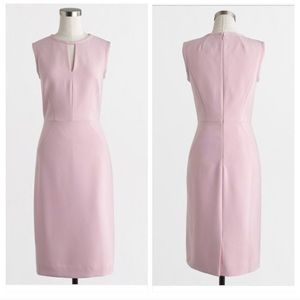 J. Crew Pink Petite Crepe Keyhole Dress
